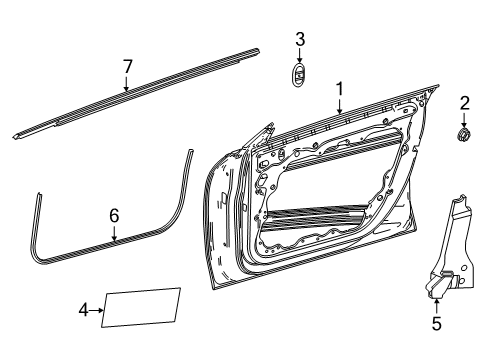 2025 Mercedes-Benz CLA35 AMG Exterior Trim - Front Door