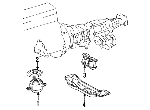 1987 Mercedes-Benz 300D Engine Mounting Diagram