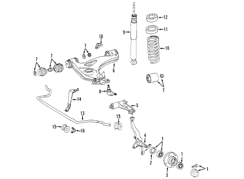 2002 Mercedes-Benz CLK430 TORSION BAR Diagram for 202-323-57-65