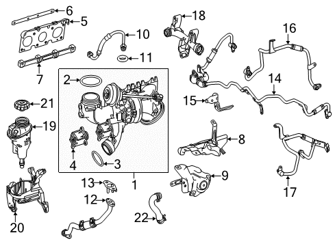2015 Mercedes-Benz E400 Turbocharger & Components Diagram 2