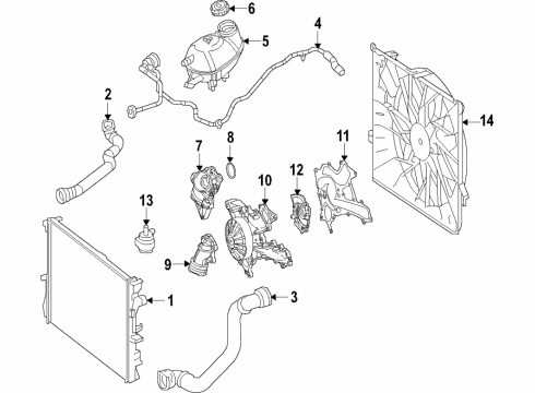 2019 Mercedes-Benz GLC43 AMG Cooling System Diagram