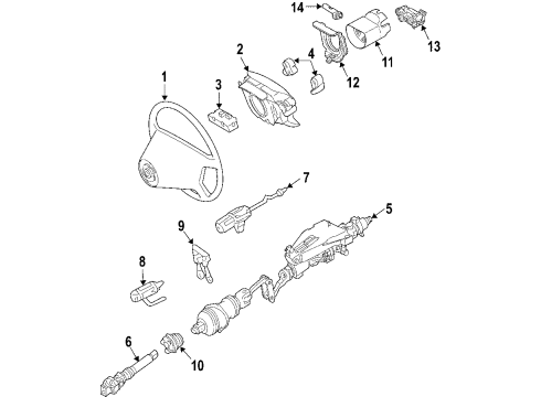 2006 Mercedes-Benz CLS500 Steering Column Diagram