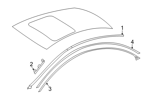 2012 Mercedes-Benz CLS63 AMG Exterior Trim - Roof