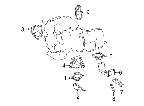 2012 Mercedes-Benz GL450 Engine & Trans Mounting