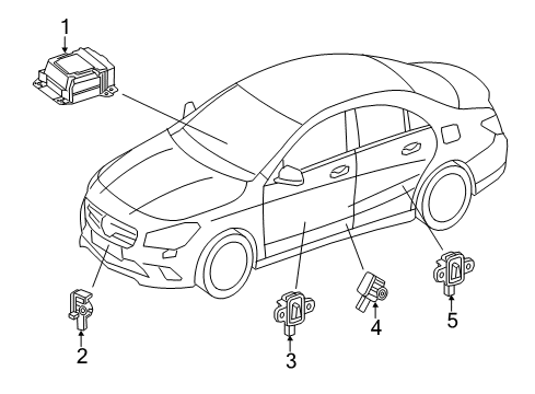 2015 Mercedes-Benz CLA250 Supplemental Restraint System Diagram 2