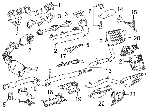 2013 Mercedes-Benz E350 Exhaust System Diagram 3