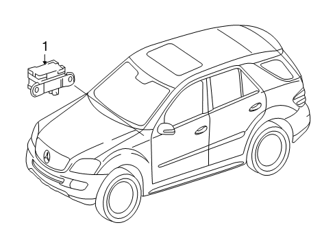 2011 Mercedes-Benz GL550 Yaw Rate Sensor Diagram for 000-905-27-00
