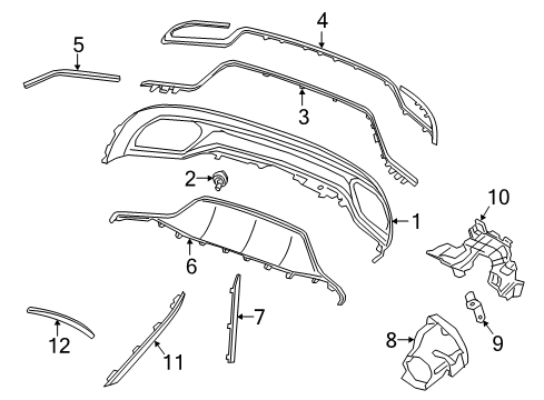 2015 Mercedes-Benz C300 Exterior Trim - Rear Bumper