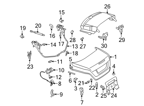 2009 Mercedes-Benz SLK300 Trunk Diagram