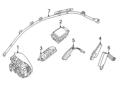 2025 Mercedes-Benz CLE450 Air Bag Components Diagram 2