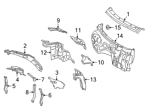 2019 Mercedes-Benz GLE43 AMG Cowl Diagram 2