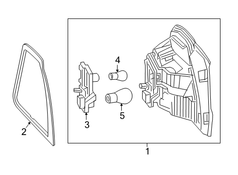 2016 Mercedes-Benz B250e Backup Lamps Diagram