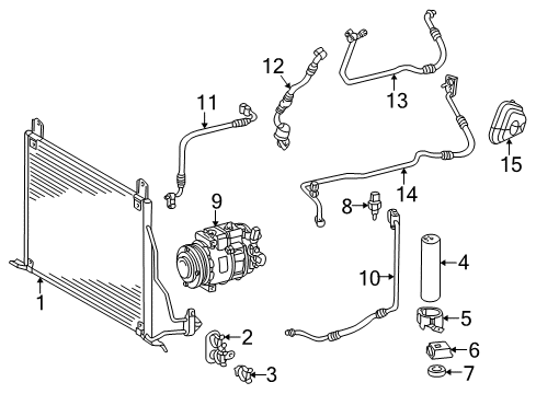 2004 Mercedes-Benz SL600 A/C Compressor Diagram