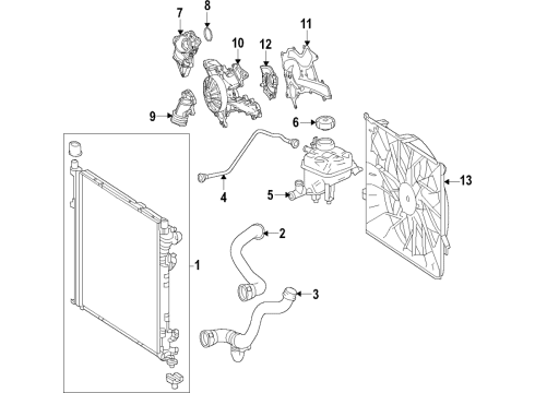2017 Mercedes-Benz GLE550e Cooling System Diagram