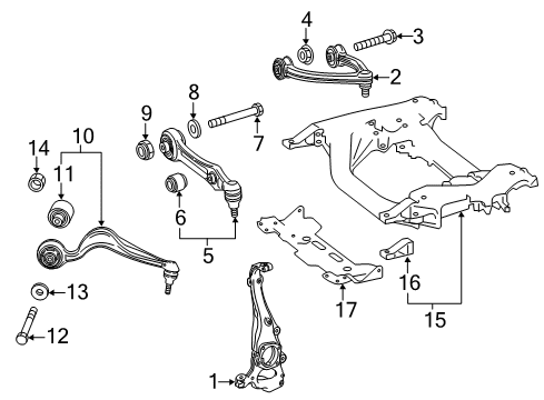 2016 Mercedes-Benz S550e Front Suspension Components Diagram 2