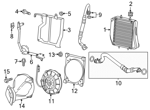 2013 Mercedes-Benz C63 AMG Oil Cooler - Belts Diagram 4