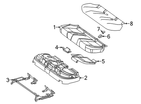 2025 Mercedes-Benz GLE450 Cover, Seat Cushion Diagram for 167-920-00-20-9E43