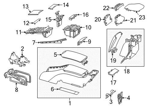 2019 Mercedes-Benz S65 AMG Rear Console Diagram 2