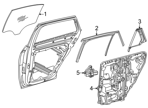 2025 Mercedes-Benz GLC63 AMG S E Performance Glass - Door Diagram 3