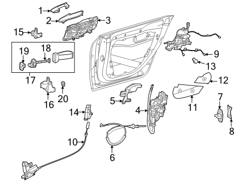 2025 Mercedes-Benz EQS 450+ Rear Door - Lock & Hardware