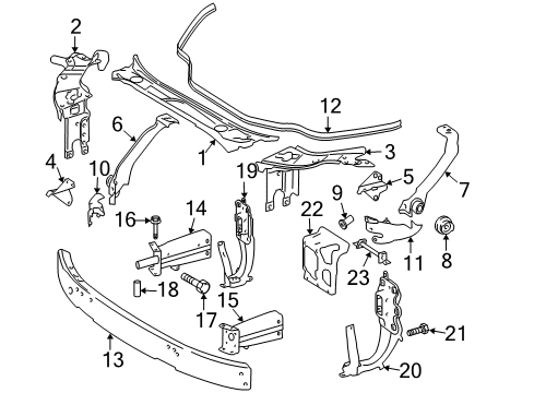 2011 Mercedes-Benz CLS63 AMG Radiator Support