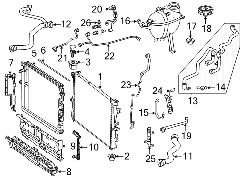 2025 Mercedes-Benz GLE450e COOLANT HOSE Diagram for 167-501-34-04