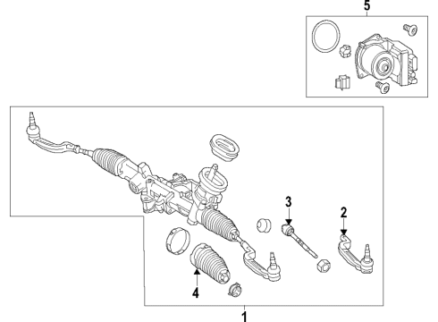 2017 Mercedes-Benz GLA250 Steering Gear & Linkage Diagram 2