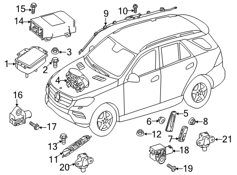 2013 Mercedes-Benz ML350 Air Bag Components