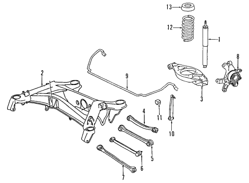 1990 Mercedes-Benz 300CE Lower Control Arm - Rear Diagram