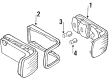 Diagram for Mercedes-Benz 560SL License Plate Lights - 107-820-01-62