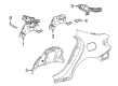 Diagram for Mercedes-Benz CLA250 Wheelhouse - 118-630-92-00