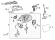 Diagram for Mercedes-Benz Car Mirror - 205-810-34-05