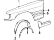 Diagram for Mercedes-Benz 190D Fender - 201-881-17-01