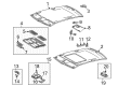 Diagram for Mercedes-Benz CLK320 Sun Visor - 208-810-20-10-7D52