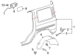 Diagram for Mercedes-Benz G550 Wheelhouse - 463-884-13-00
