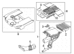 Diagram for Mercedes-Benz GLS63 AMG Engine Cover - 000-221-24-01