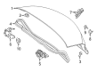 Diagram for Mercedes-Benz E450 Liftgate Hinge - 238-750-78-00