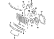 Diagram for Mercedes-Benz 300D Radiator Support - 124-626-09-16