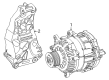 Diagram for Mercedes-Benz SL43 AMG Alternator Bracket - 139-155-03-00