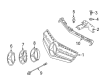 Diagram for Mercedes-Benz E400 Grille - 207-880-31-83-9982