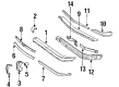 Diagram for Mercedes-Benz 380SL Bumper - 107-885-05-01