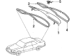 Diagram for Mercedes-Benz 500SEC Weather Strip - 126-670-02-39