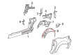 Diagram for Mercedes-Benz SLK280 Wheelhouse - 171-630-08-69