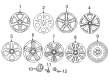 Diagram for Mercedes-Benz GL450 Alloy Wheels - 164-401-43-02-80