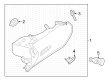 Diagram for Mercedes-Benz SL63 AMG S E Performance Glove Box - 232-680-60-01-7R96