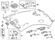 Diagram for Mercedes-Benz B250e Sun Visor - 246-810-26-00-9H43