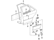 Diagram for Mercedes-Benz 500E Door Seal - 124-735-08-65