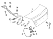 Diagram for Mercedes-Benz C63 AMG Liftgate Hinge - 204-750-07-28