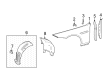 Diagram for Mercedes-Benz SL63 AMG S E Performance Fender Splash Shield - 232-698-19-00