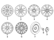 Diagram for Mercedes-Benz SLC43 AMG Alloy Wheels - 172-401-30-02-7X23